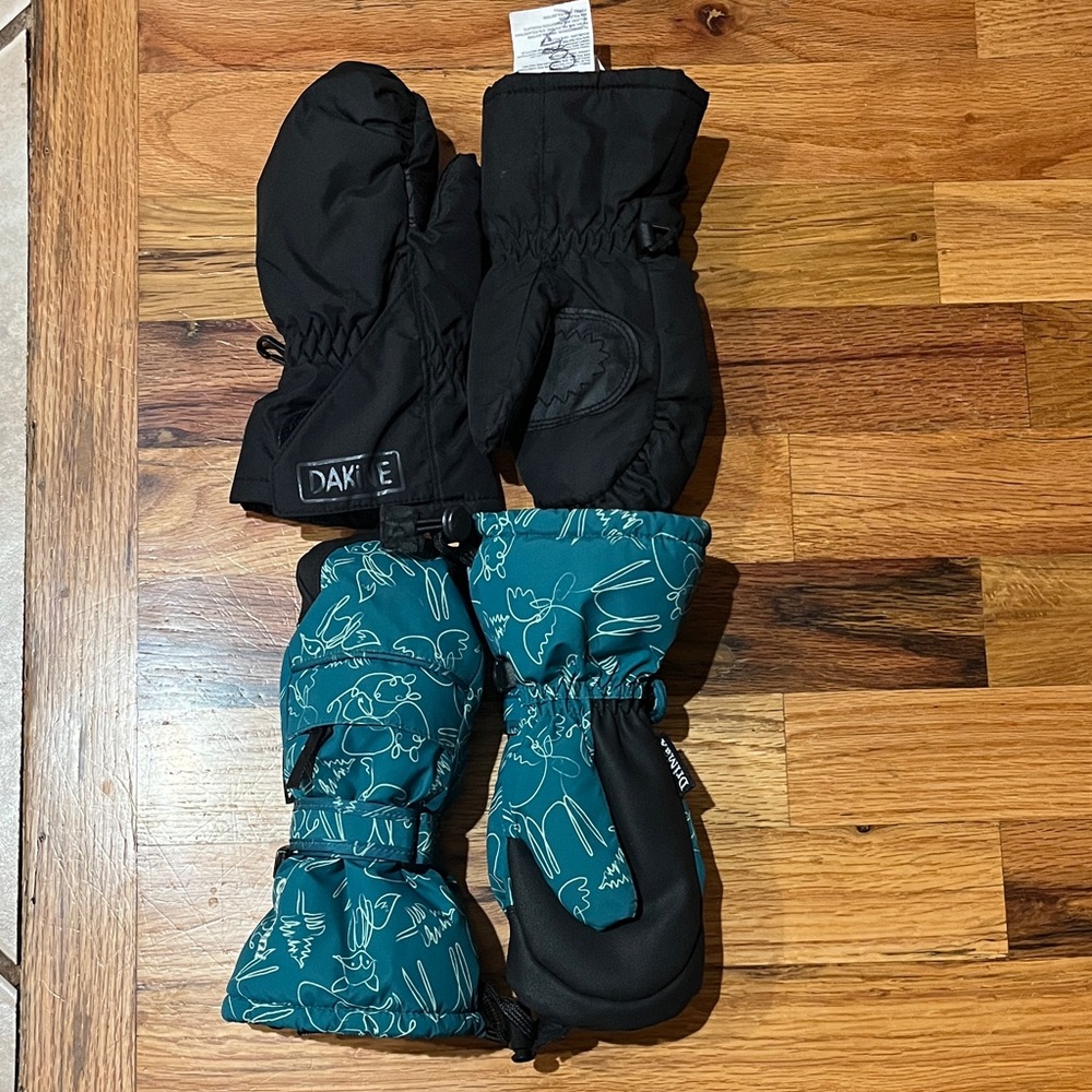 Two Pair Kids Mittens- Toddler large